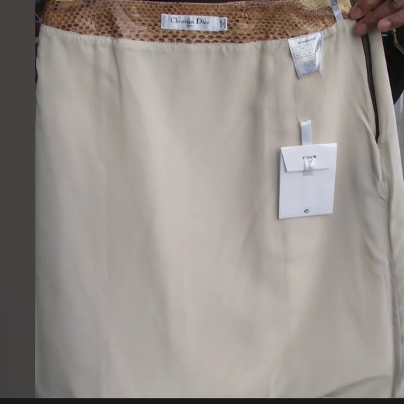 New COUTURE CHRISTIAN DIOR Farmed Snakeskin VEST COAT Jacket & SKIRT 38 US 6 - Picture 10 of 12